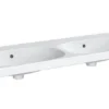 Geberit Acanto - Doppio Lavabo 1200x482 Mm, Senza Foro Per Miscelatore, Con Troppopieno, Con KeraTect, Bianco 500.628.01.8