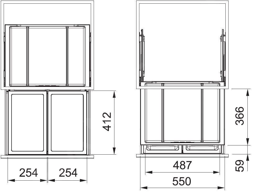 Franke Differenziatori - Cestino Portarifiuti Incorporato FX 60 26-26 121.0557.764 3 Franke Differenziatori - Cestino Portarifiuti Incorporato FX 60 26-26 121.0557.764 - immagine 3