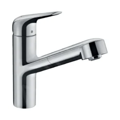 Hansgrohe Focus M42 - Miscelatore Da Lavello M427-H150 ECO, Con Bocca Di Erogazione Estraibile, EcoSmart, Cromo 71865000