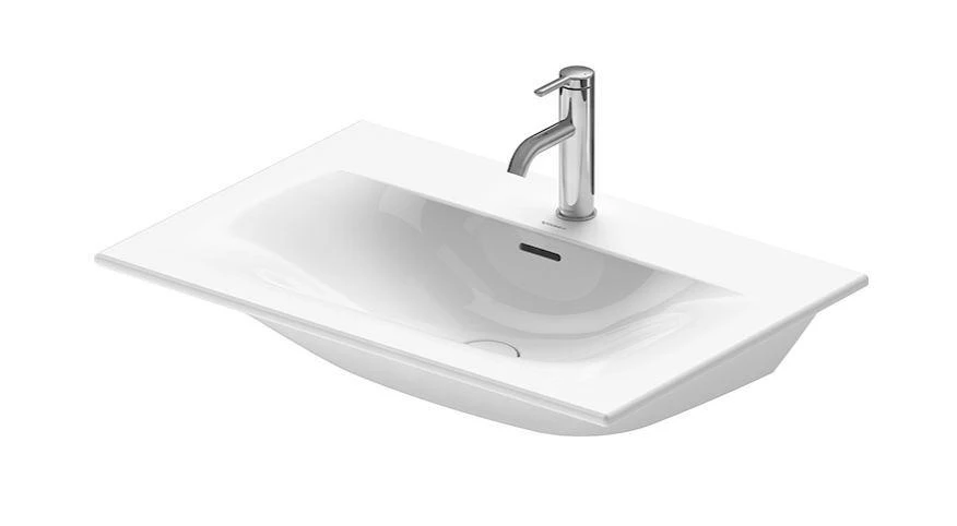Duravit Viu - Lavabo 730x490 Mm, Con 1 Foro Per Miscelatore, Bianco Alpino 2344730000
