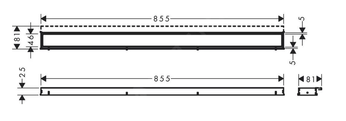 Hansgrohe RainDrain Match - Canalina Doccia Con Griglia In Acciaio Inox 900, Telaio Regolabile In Altezza, Acciaio Inox Spazzolato 56040800 2 Hansgrohe RainDrain Match - Canalina Doccia Con Griglia In Acciaio Inox 900, Telaio Regolabile In Altezza, Acciaio Inox Spazzolato 56040800 - immagine 2