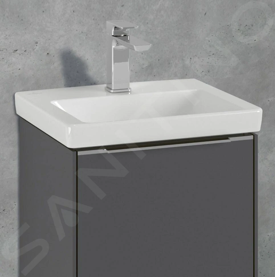 Villeroy & Boch Subway 3.0 - Lavamani Da Mobile 450x370 Mm, Senza Troppopieno, Foro Per Miscelatore, CeramicPlus, Stone White 4370FLRW 3 Villeroy & Boch Subway 3.0 - Lavamani Da Mobile 450x370 Mm, Senza Troppopieno, Foro Per Miscelatore, CeramicPlus, Stone White 4370FLRW - immagine 3