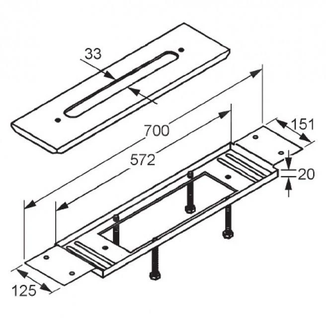 Kludi Accessori - Piastra Di Montaggio 7614846-00 2 Kludi Accessori - Piastra Di Montaggio 7614846-00 - immagine 2