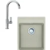 Franke Set - Set G240, Lavello In Fragranite MRG 610-37 RTL E Miscelatore FP 0408.031, Sahara/cromo 114.0675.649