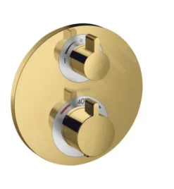 Hansgrohe Ecostat S - Miscelatore Termostatico Ad Incasso Per 2 Utenze, Color Oro Lucido 15758990