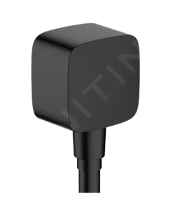 Hansgrohe Fixfit - Presa D&apos;acqua A Parete Con Valvola Di Non Ritorno, Nero Opaco 26457670