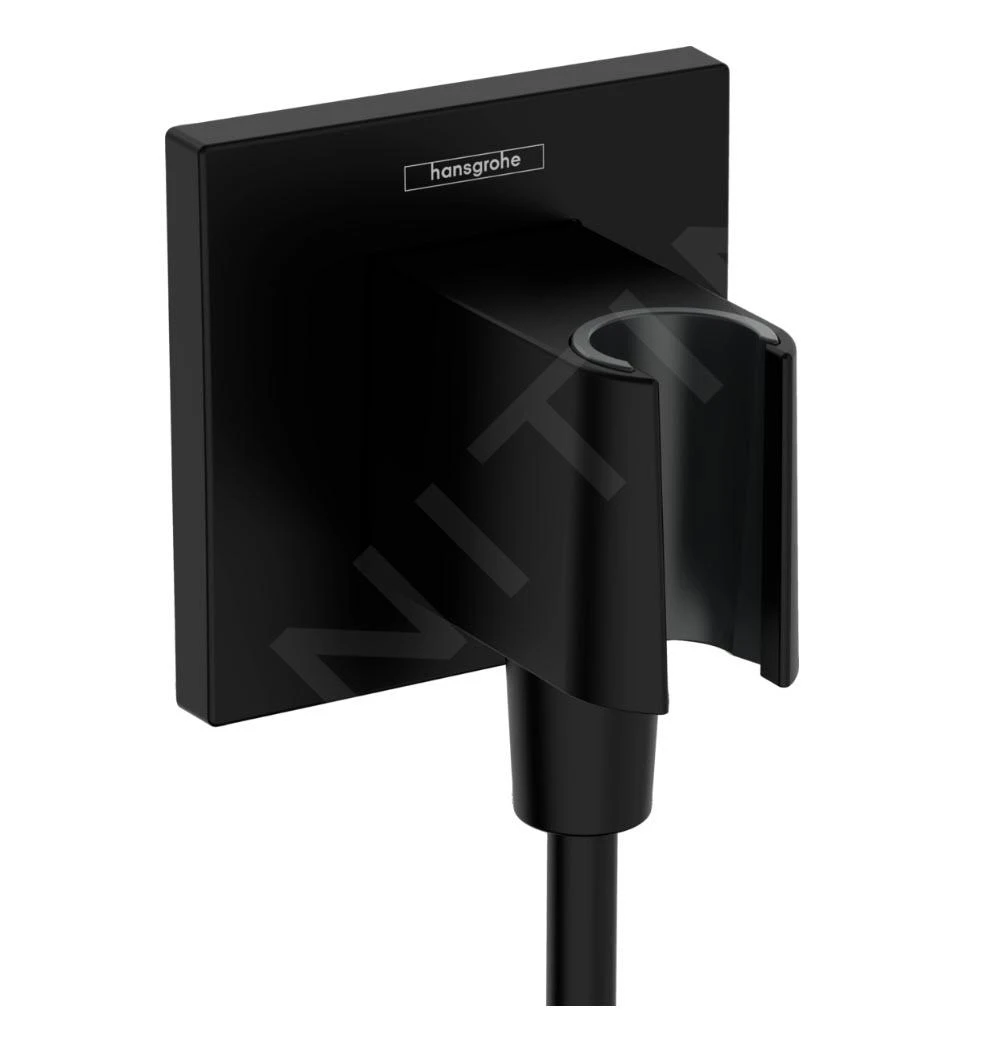 Hansgrohe Fixfit - Presa D'acqua Con Supporto Per Doccetta, Nero Opaco 26889670 1 Hansgrohe Fixfit - Presa D'acqua Con Supporto Per Doccetta, Nero Opaco 26889670