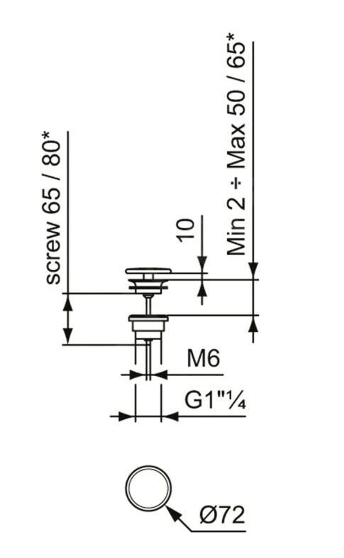Ideal Standard Ipalyss - Piletta Non Chiudibile, Nero Opaco E2114V3 2 Ideal Standard Ipalyss - Piletta Non Chiudibile, Nero Opaco E2114V3 - immagine 2
