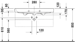 Duravit Happy D.2 - Lavabo Da Mobile 1000x505 Mm, Con 1 Foro Per Miscelatore, Con WonderGliss, Bianco Alpino 23181000001 -Serie Rubinetti Negozio 94531792da9efbe7033a16d1