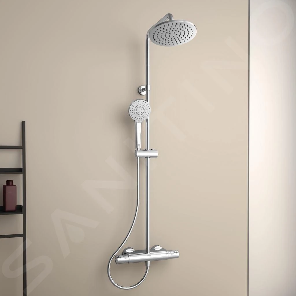 Ideal Standard CeraTherm - Set Doccia T50 Con Termostato, 200 Mm, 3 Getti, Cromo A7230AA 4 Ideal Standard CeraTherm - Set Doccia T50 Con Termostato, 200 Mm, 3 Getti, Cromo A7230AA - immagine 4