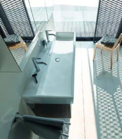 Duravit Vero Air - Lavabo Doppio Da Mobile 1200x470 Mm, Senza Troppopieno, Con Fori Per Miscelatore, WonderGliss, Bianco 23501200721 -Serie Rubinetti Negozio 957d6337fde66a05f4e0b5d3