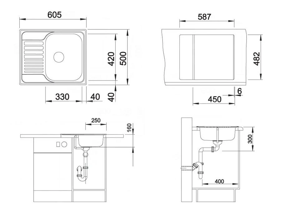 Blanco Tipo 45 - Lavello, 605x500 Mm, Acciaio Inox Lucido Naturale 516524 2 Blanco Tipo 45 - Lavello, 605x500 Mm, Acciaio Inox Lucido Naturale 516524 - immagine 2