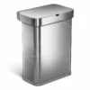 Simplehuman Pattumiere - Pattumiera Touchless Con Comando A Voce E Sensore Di Movimento, 58 L, Acciaio Inox Spazzolato ST2031