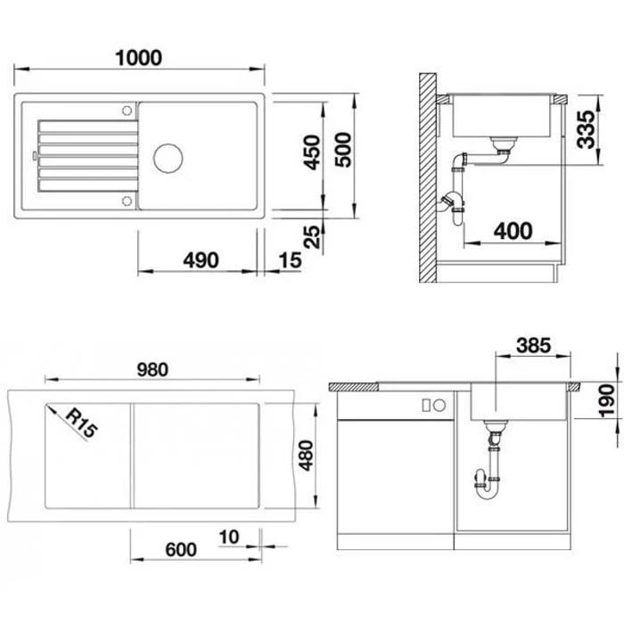 Blanco Zia XL 6 - Lavello In Silgranit, 1000x500 Mm, Color Alluminio 517569 2 Blanco Zia XL 6 - Lavello In Silgranit, 1000x500 Mm, Color Alluminio 517569 - immagine 2