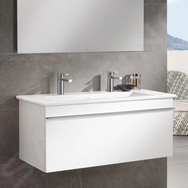 Villeroy & Boch Venticello - Lavabo Da Mobile 1000x500 Mm, Con Troppopieno, 2 Fori Per Miscelatore, Bianco Alpino 4104AK01 4 Villeroy & Boch Venticello - Lavabo Da Mobile 1000x500 Mm, Con Troppopieno, 2 Fori Per Miscelatore, Bianco Alpino 4104AK01 - immagine 4