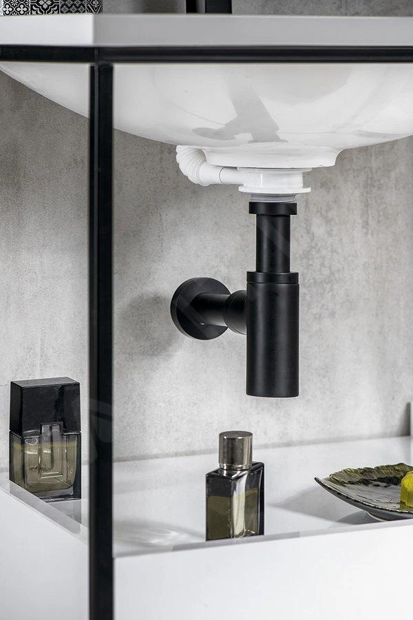 Sapho Sifoni - Sifone Per Lavabo 1 1/4, Scarico 32 Mm, Rotondo, Nero Opaco SI515 5 Sapho Sifoni - Sifone Per Lavabo 1 1/4, Scarico 32 Mm, Rotondo, Nero Opaco SI515 - immagine 5