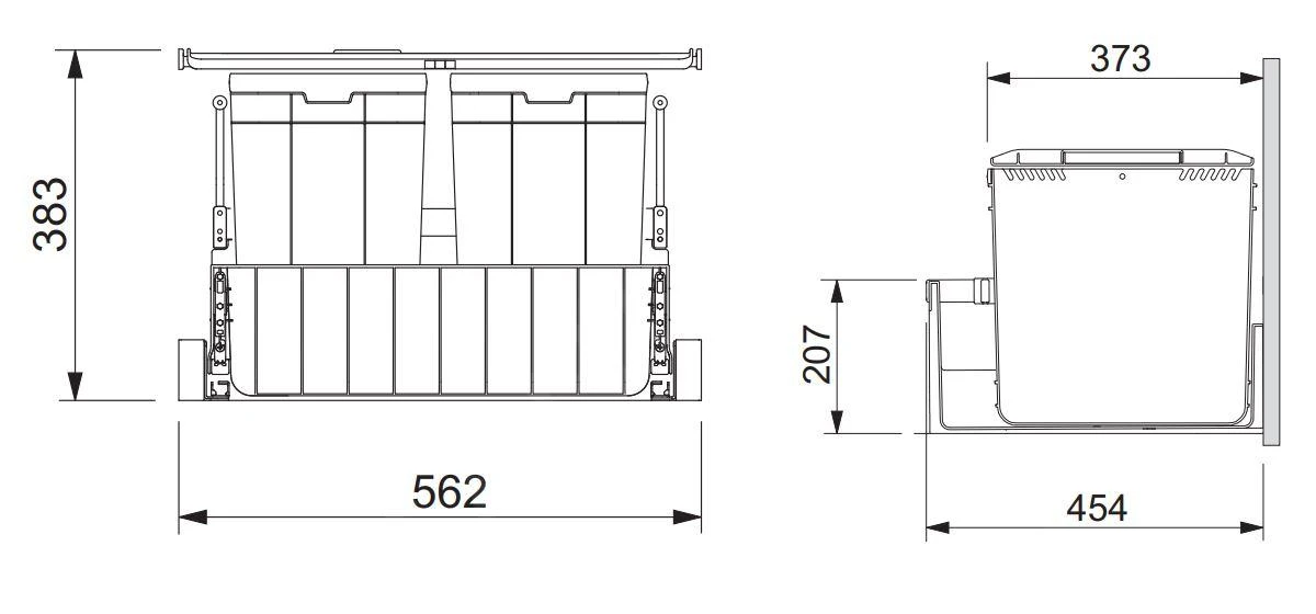 Franke Differenziatori - Cestino Portarifiuti Incorporato 300-60 Duo 121.0150.143 2 Franke Differenziatori - Cestino Portarifiuti Incorporato 300-60 Duo 121.0150.143 - immagine 2