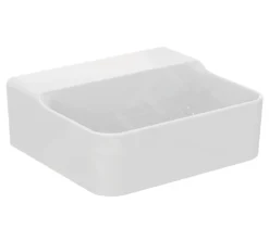 Ideal Standard Conca Ceram - Lavamani Da Appoggio 400x350 Mm, Senza Troppopieno, Senza Foro Per Miscelatore, Bianco T387901
