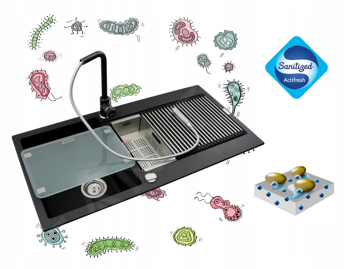 Franke Set - Set G222, Lavello In Fragranite CNG 611-62 TL/7 E Miscelatore FP 0408.031, Pietra Grigia/cromo 114.0650.768 6 Franke Set - Set G222, Lavello In Fragranite CNG 611-62 TL/7 E Miscelatore FP 0408.031, Pietra Grigia/cromo 114.0650.768 - immagine 6