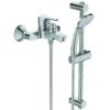 Ideal Standard Alpha - Miscelatore A Parete Per Vasca Da Bagno, Con Deviatore In Ceramica E Accessori, Cromo BC656AA