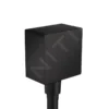 Hansgrohe Fixfit - Attacco Per Flessibile Square Con Valvola Di Ritorno, Nero Opaco 26455670