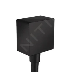 Hansgrohe Fixfit - Attacco Per Flessibile Square Con Valvola Di Ritorno, Nero Opaco 26455670