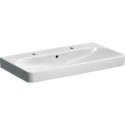 Geberit Smyle Square - Lavabo 900x480 Mm, Con Troppopieno, 2 Fori Per Miscelatore, Bianco 500.252.01.1