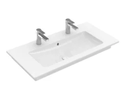 Villeroy & Boch Venticello - Lavabo Da Mobile 1000x500 Mm, Con Troppopieno, 2 Fori Per Miscelatore, Bianco Alpino 4104AK01