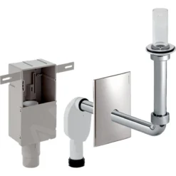 Geberit Accessori - Sifone Per Lavabo, Ad Incasso, Set Di Completamento, Uscita Orizzontale, Cromo Lucido 151.122.21.1