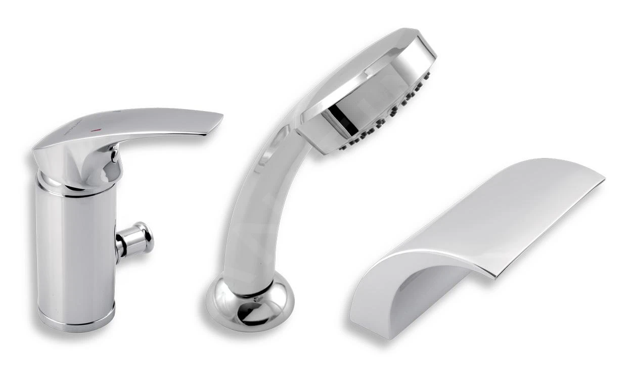 Novaservis Metalia 57 - Miscelatore A 3 Fori Per Vasca Da Bagno, Cromo 57047,0 1 Novaservis Metalia 57 - Miscelatore A 3 Fori Per Vasca Da Bagno, Cromo 57047,0