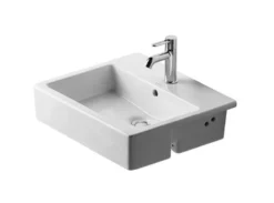 Duravit Vero - Lavabo Ad Incasso 550x470x170 Mm, Con 1 Foro Per Miscelatore, Con WonderGliss, Bianco 03145500001