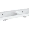 Geberit Acanto - Doppio Lavabo 1200x482 Mm, Senza Foro Per Miscelatore, Con Troppopieno, Bianco 500.628.01.2