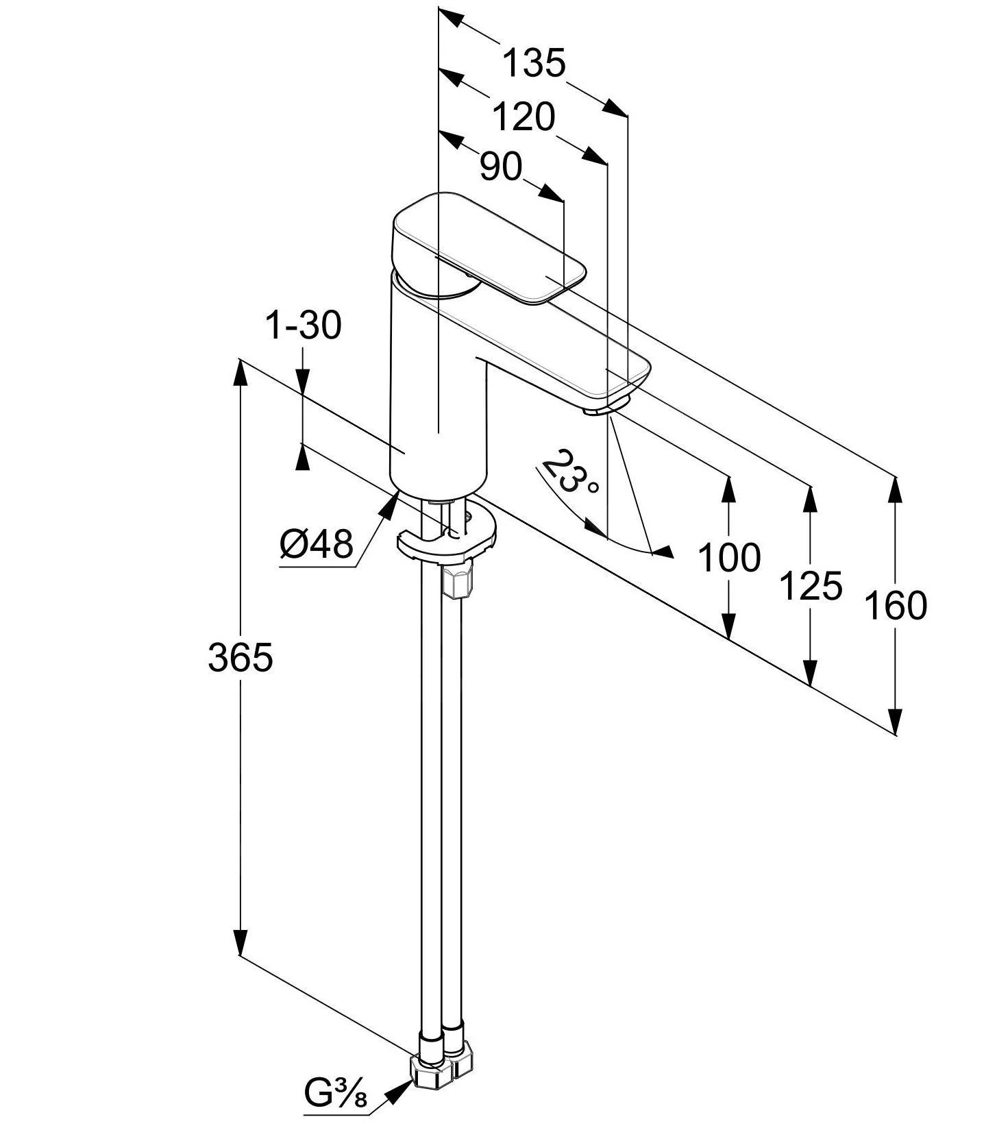 Kludi Pure&Style - Miscelatore Da Lavabo, Nero Opaco 402923975 2 Kludi Pure&Style - Miscelatore Da Lavabo, Nero Opaco 402923975 - immagine 2