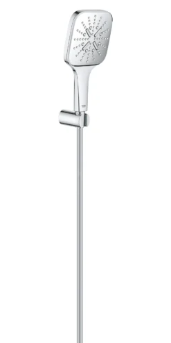 Grohe Rainshower SmartActive Cube - Set Doccetta 130 9,5 L/min, 3 Getti, Supporto E Flessibile, Cromo 26589000