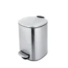 Nimco Pattumiere - Pattumiera 5 L, Acciaio Inox Opaco KOS 9005-10