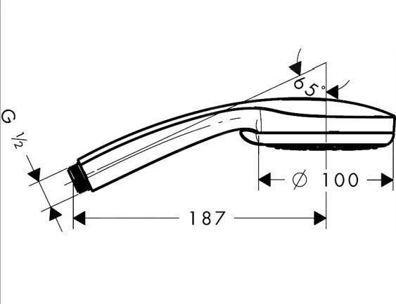 Hansgrohe Croma 100 - Doccetta A Mano Vario, Cromata 28535000 2 Hansgrohe Croma 100 - Doccetta A Mano Vario, Cromata 28535000 - immagine 2