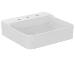 Ideal Standard Conca Ceram - Lavabo 500x450 Mm, Senza Troppopieno, 3 Fori Per Miscelatore, Bianco T378601