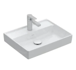 Villeroy & Boch Collaro - Lavamani 500x400 Mm, Senza Troppopieno, 1 Con Foro Per Miscelatore, CeramicPlus, Bianco Alpino 433451R1