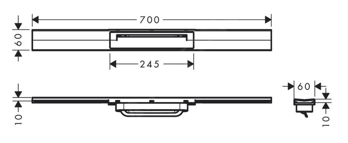 Hansgrohe RainDrain Flex - Canalina Doccia Lineare Con Griglia In Acciaio Inox 700, Centro Spazio, Accorciabile, Acciaio Inox Spazzolato 56043800 2 Hansgrohe RainDrain Flex - Canalina Doccia Lineare Con Griglia In Acciaio Inox 700, Centro Spazio, Accorciabile, Acciaio Inox Spazzolato 56043800 - immagine 2