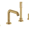 Grohe Essence - Set Miscelatore Monocomando A 4 Fori Per Vasca Da Bagno, Cool Sunrise Spazzolato 19578GN1