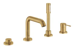 Grohe Essence - Set Miscelatore Monocomando A 4 Fori Per Vasca Da Bagno, Cool Sunrise Spazzolato 19578GN1