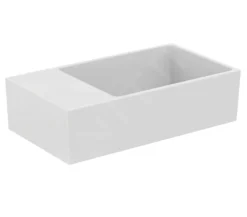 Ideal Standard Extra - Lavamani Da Appoggio 450x250 Mm, Con Troppopieno, Senza Foro Per Miscelatore, Bianco T392101