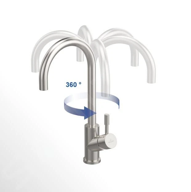 Villeroy & Boch Umbrella - Miscelatore Da Lavello Con Bocca Di Erogazione Estraibile, Color Oro 92540003 3 Villeroy & Boch Umbrella - Miscelatore Da Lavello Con Bocca Di Erogazione Estraibile, Color Oro 92540003 - immagine 3