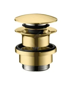 Hansgrohe Sistemi Di Scarico - Sistema Di Scarico Push-Open Per Miscelatori Da Lavabo E Bidet, Color Oro Lucido 50100990