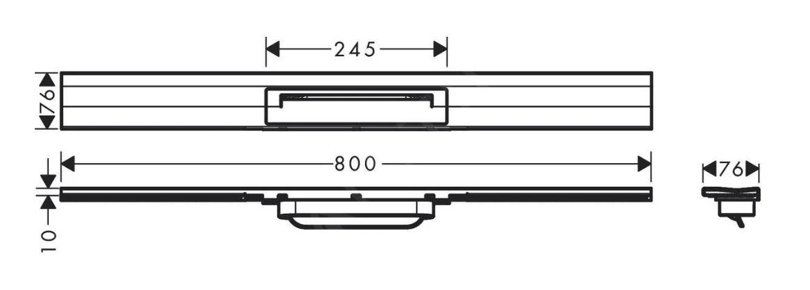 Hansgrohe RainDrain Flex - Canalina Doccia Lineare Con Griglia In Acciaio Inox 800, A Parete, Accorciabile, Acciaio Inox Spazzolato 56051800 2 Hansgrohe RainDrain Flex - Canalina Doccia Lineare Con Griglia In Acciaio Inox 800, A Parete, Accorciabile, Acciaio Inox Spazzolato 56051800 - immagine 2