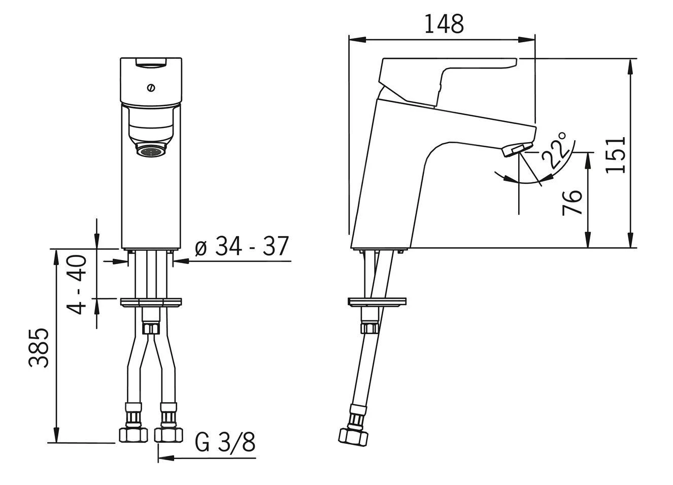 Hansa Primo - Miscelatore Monocomando XL Per Lavabo, Cromato 49372203 2 Hansa Primo - Miscelatore Monocomando XL Per Lavabo, Cromato 49372203 - immagine 2