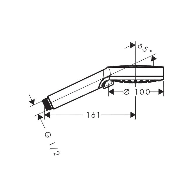 Hansgrohe Vernis Blend - Doccetta Vario, 2 Getti, Cromo 26270000 2 Hansgrohe Vernis Blend - Doccetta Vario, 2 Getti, Cromo 26270000 - immagine 2