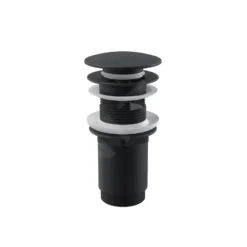 Kielle Set Di Scarico - Piletta Di Scarico ClickClack In Metallo Per Lavabo, Nero Opaco 30901024