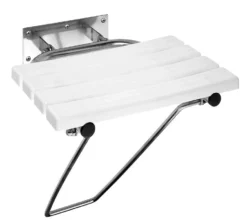 Sapho Accessori Ridder - Sedile Doccia Ribaltabile Con Supporto Gambe, Bianco XH001