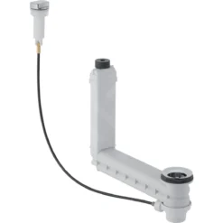 Geberit Accessori - Connessione Clou, Per Troppopieni A Scomparsa Per Lavabo, Con Comando A Cavo E Maniglia Girevole 152.019.00.1